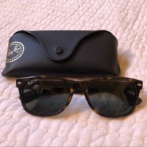 Ray Ban Tortoise Polarized New Wayfarer Sunglasses